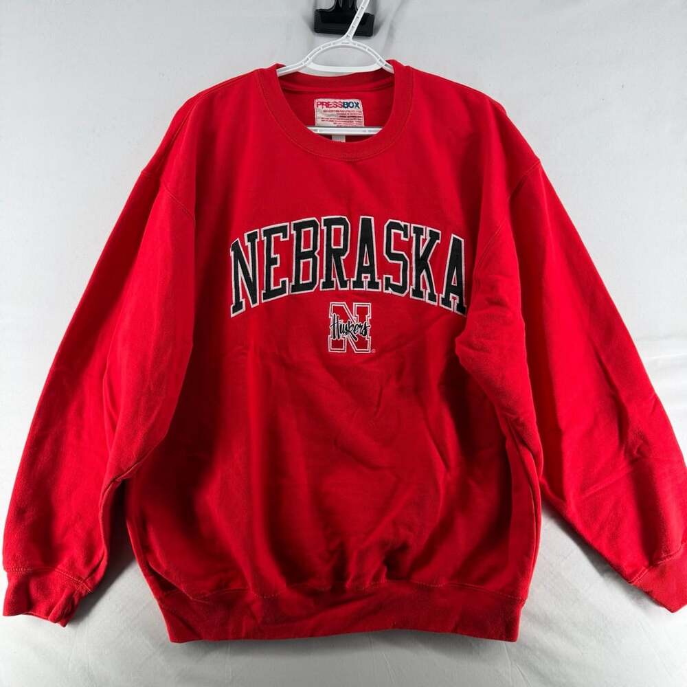 1552 Pressbox Nebraska Huskers Sweatshirt Size XL Red